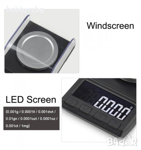 Електронна мини бижутерска везна, капацитет 100 гр, точност 0.005 гр, снимка 5 - Електронни везни - 36664603