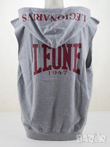 Мъжки сив суитшърт без ръкави марка Leone - 2XL, снимка 2 - Суичъри - 37313894