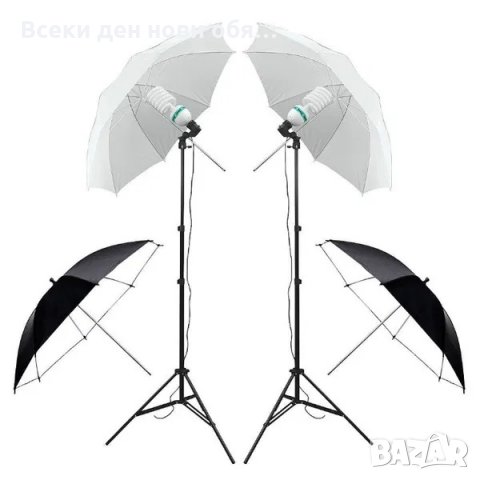 Бял дифузен чадър за фотография, снимка 1 - Други жанрове - 28747601