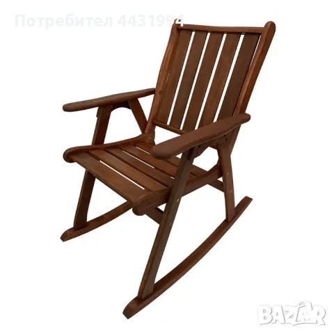 Стол люлеещ Muhler Meranti 64x84.5xH114cm, дърво, снимка 1