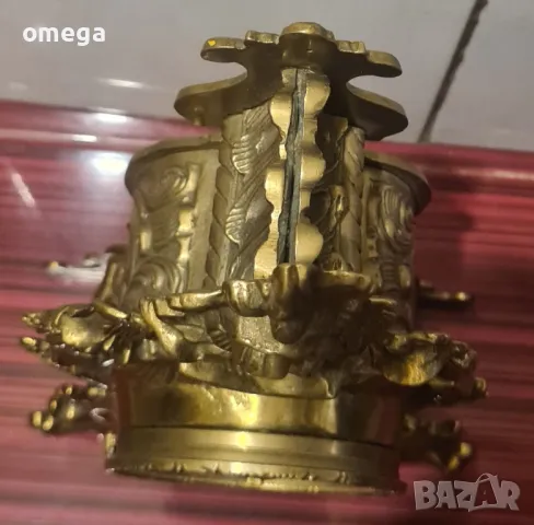 Италиански Бронзов Каминен Часовник Lancini , снимка 6 - Антикварни и старинни предмети - 50195336