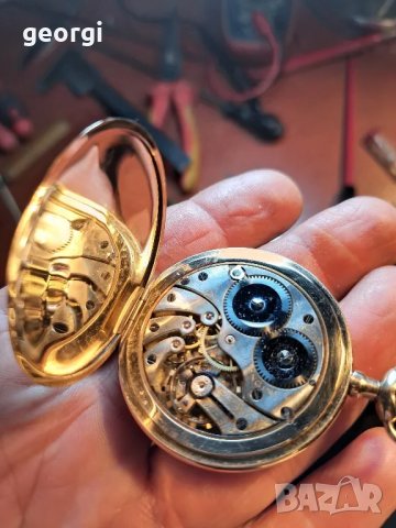 швейцарски златен джобен часовник Longines , снимка 7 - Мъжки - 47892979