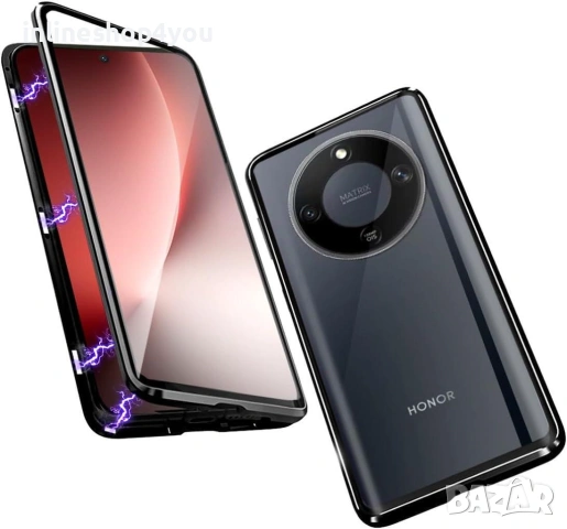 Двоен Магнитен Кейс за Honor Magic8 Lite със защита на камерите