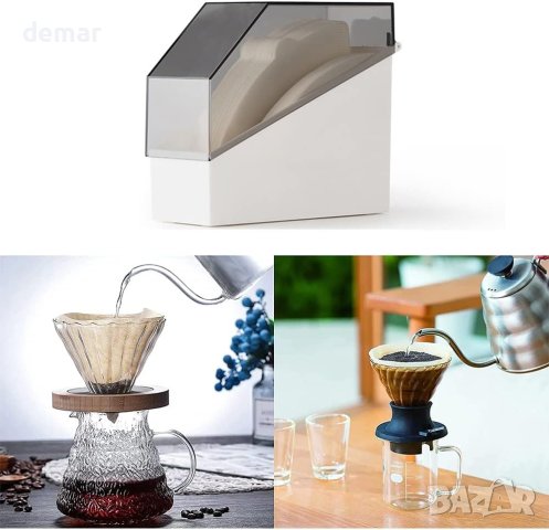 Niciksty, Кутия за филтри за кафе, Капацитет 100 бр. Хартиени филтри, снимка 7 - Други стоки за дома - 43218203