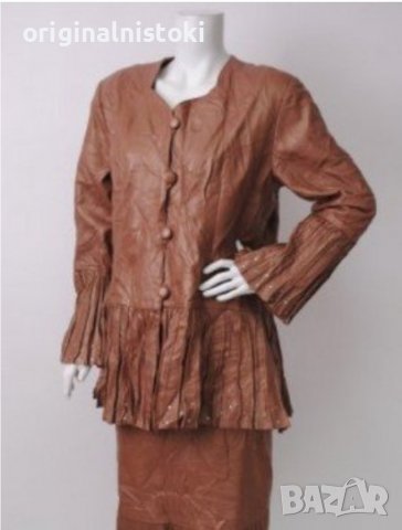 Естествена кожа  комплект М размер  180 лева пола и яке  полата е с талия80 см, снимка 1 - Комплекти - 35480416