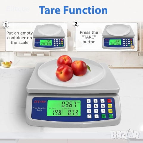 Мини електрическа везна 30 кг DT-580, снимка 2 - Други стоки за дома - 52716354