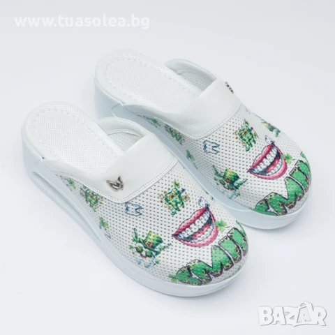 Анатомични чехли на платформа от естествена кожа | Марка Tuasolea, снимка 1