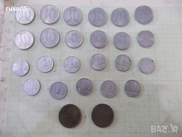 Лот от 26 бр. монети "PFENNIG" от ГДР-DDR