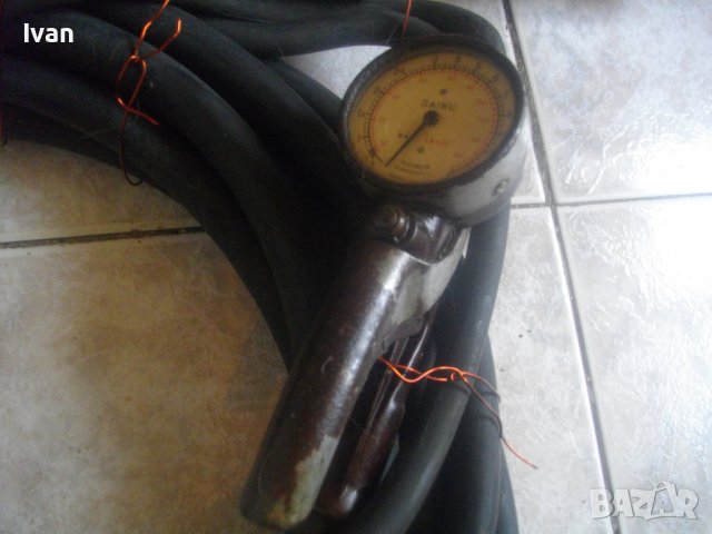 MICHELIN-MADE IN FRANCE-ф8мм-Пневматичен Профи Прав Шлайф/8м. Маркуч/Манометър, снимка 6 - Други инструменти - 37198581