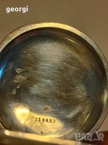 швейцарски сребърен джобен часовник Postala patent уникат, снимка 12 - Антикварни и старинни предмети - 47681558