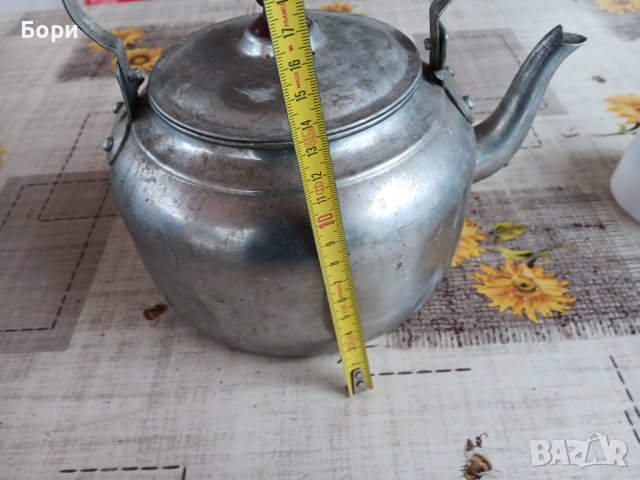 Стар алуминиев чайник, снимка 5 - Аксесоари за кухня - 43398896