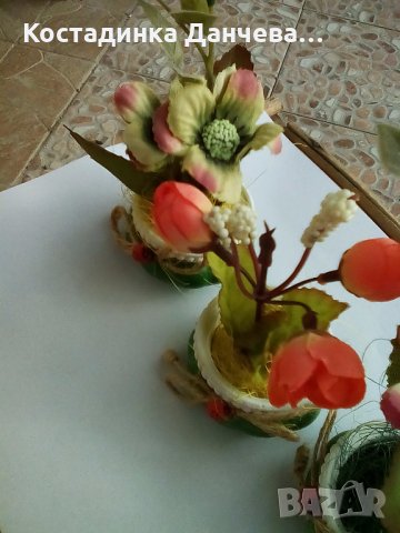Делвички с изкуствени цветя - подаръци за 8 март и други поводи, снимка 4 - Изкуствени цветя - 27805902