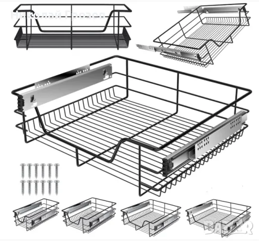 Кухненско чекмедже ✓ Телескопично чекмедже ✓ Кухненски шкаф 47см за шкаф 50см