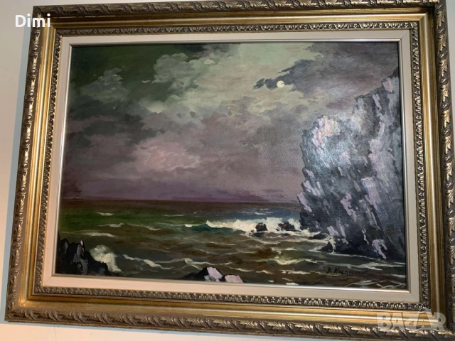 ДИМИТЪР КАЛЪЧЕВ масло/платно море, снимка 2 - Картини - 52827005