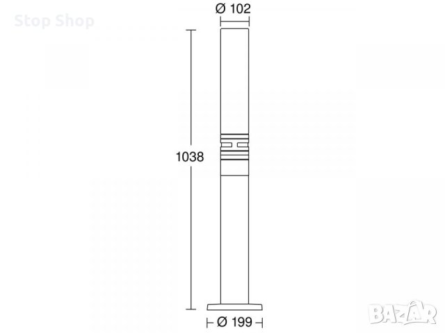 Дизайнерска стоманена лампа Steinel GL 60 LED Stainless steel, снимка 5 - Външни лампи - 43594480