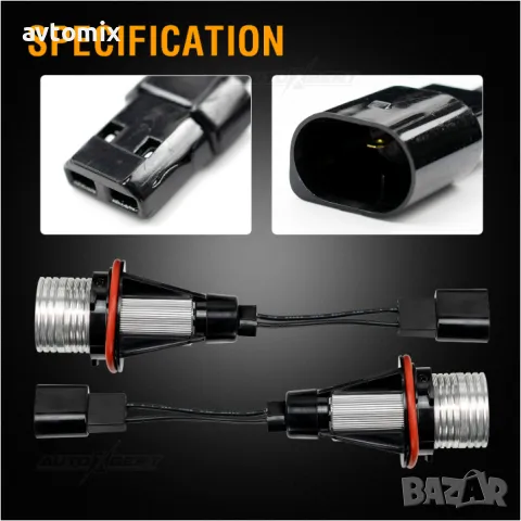 LED крушки Angel Eyes ангелски очи 12V-24V цвят син за BMW с Canbus без грешки, снимка 2 - Аксесоари и консумативи - 50343792