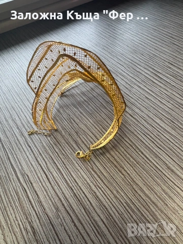 Златна гривна 14кт, снимка 4 - Гривни - 53430481