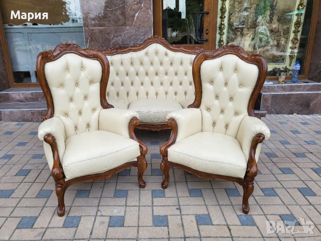 Италианска барокова холна гарнитура 032, снимка 12 - Дивани и мека мебел - 43813968