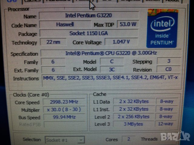 Процесор Intel Pentium G3220 3.0 GHZ LGA 1150  2ядрен, снимка 2 - Процесори - 32321801