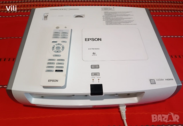 Epson EH-TW3500-проектор, снимка 3 - Плейъри, домашно кино, прожектори - 53012135