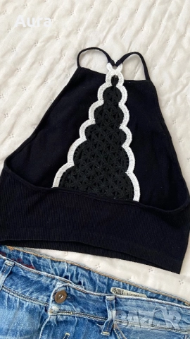 Zara crop top , снимка 3 - Корсети, бюстиета, топове - 51673999