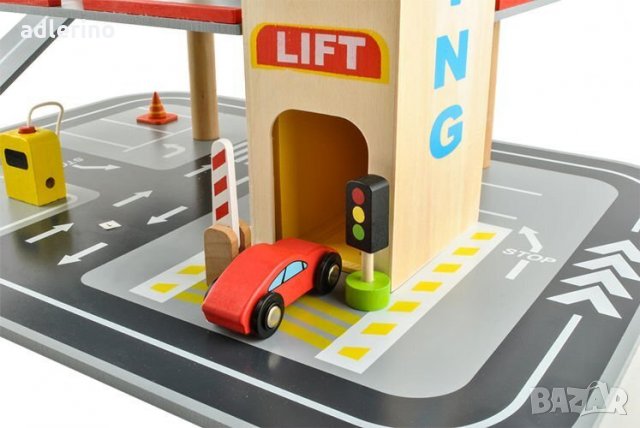 Детска игра Дървен паркинг - писта, паркинг от дърво за деца, снимка 3 - Коли, камиони, мотори, писти - 34161940