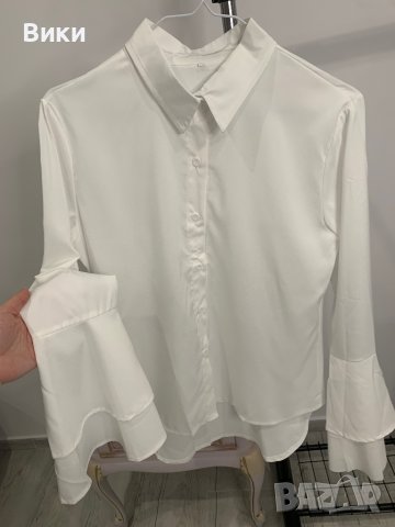 Бяла риза в размер L, снимка 5 - Ризи - 44096870