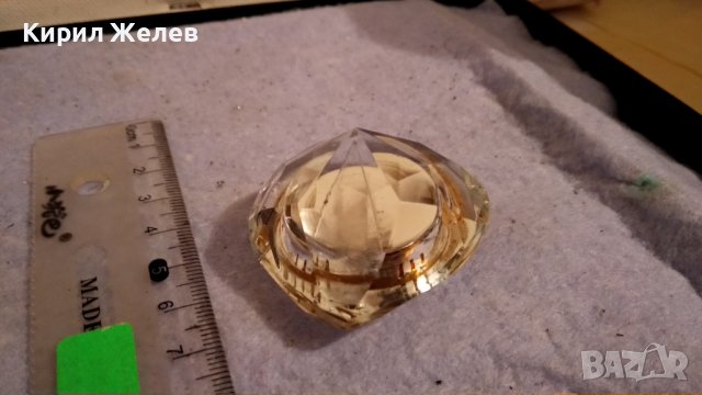 КРАСИВ КВАРЦОВ НАСТОЛЕН МИНИ ЧАСОВНИК СЪРЦЕВИДЕН ФАСЕТИРАН КРИСТАЛ 26298, снимка 8 - Декорация за дома - 38893510