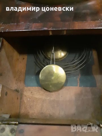 Стар рядък американски стенен часовник с гонг, снимка 7 - Колекции - 39444677