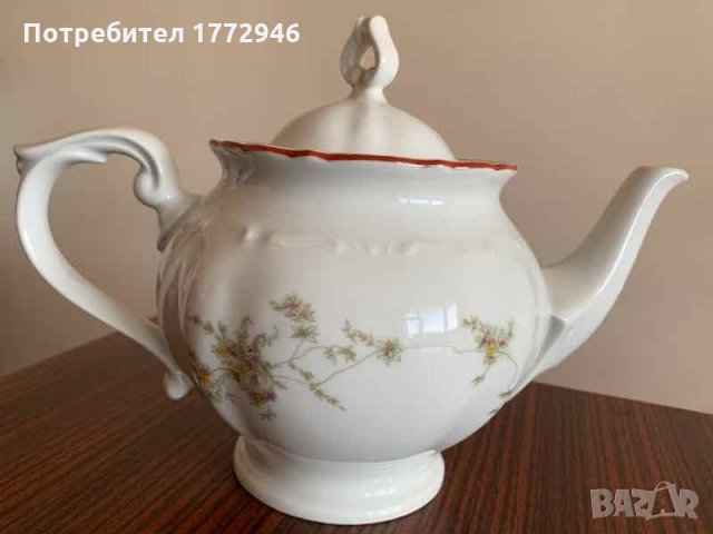 Сервиз за чай с 2 чаши български порцелан Изида, снимка 4 - Антикварни и старинни предмети - 33187102