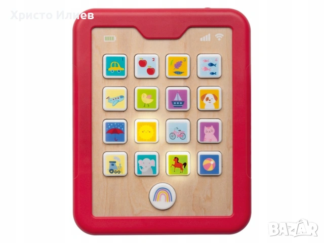 Дървена играчка интерактивен Бебешки Таблет, снимка 3 - Образователни игри - 53423948