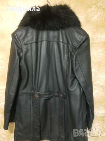 Кожено яке,висок клас с подплата и сатенен хастар,две яки,еко и лисица, снимка 11 - Якета - 50962020