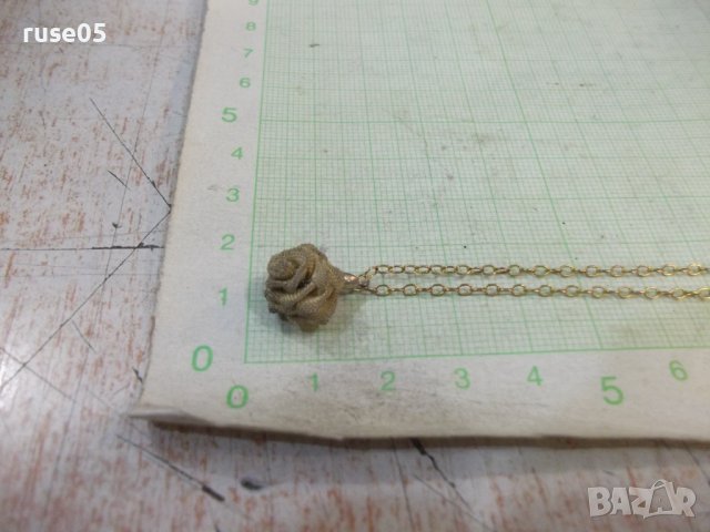 Колие с висулка роза имитационна бижутерия, снимка 4 - Колиета, медальони, синджири - 43078238