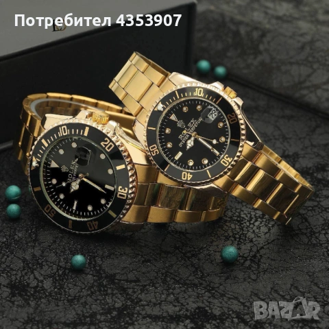 Марката Rolex 2 броя часовници мъжки+дамски, снимка 5 - Мъжки - 53423841