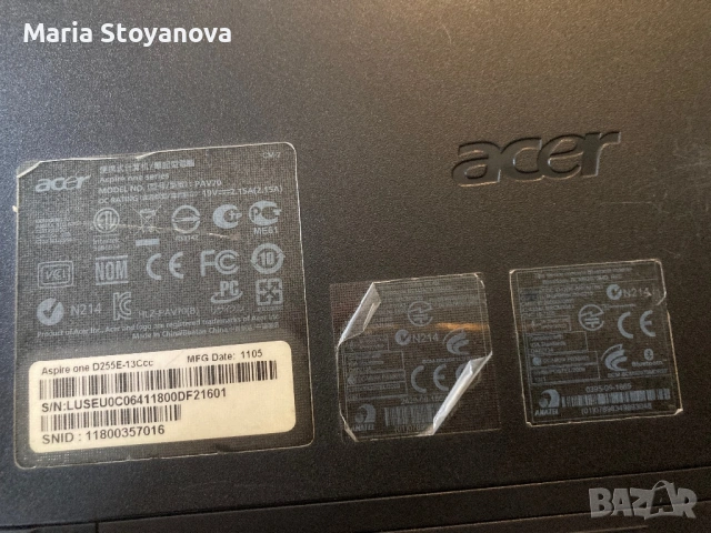 Лаптоп Acer Aspire one, снимка 4 - Лаптопи за дома - 53251847