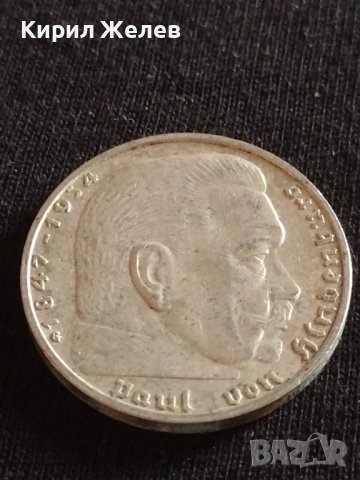 Сребърна монета 2 райхсмарки 1938г. Нацистка Германия Трети Райх с СХВАСТИКА за КОЛЕКЦИЯ 42051, снимка 13 - Нумизматика и бонистика - 43798644