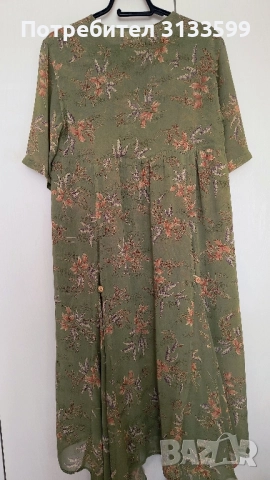 Прекрасна зелена рокля на дизайнерката МИРЕЛА БРАТОВА, снимка 7 - Рокли - 51521292