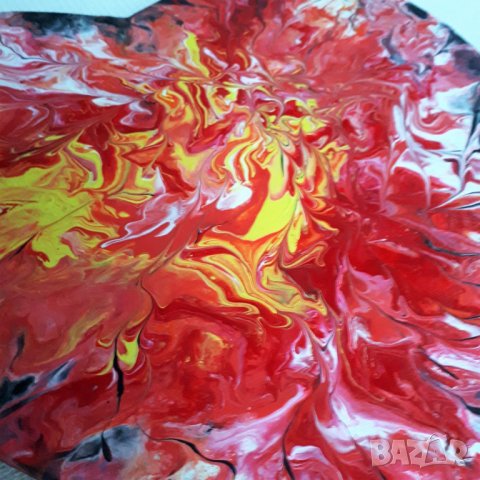 Абстрактна картина  Сърце, снимка 3 - Картини - 38769612