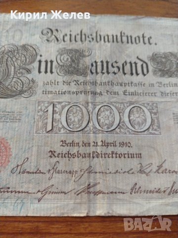 Райх банкнота - Германия - 1000 марки / 1910 година - 23699, снимка 2 - Нумизматика и бонистика - 33373422