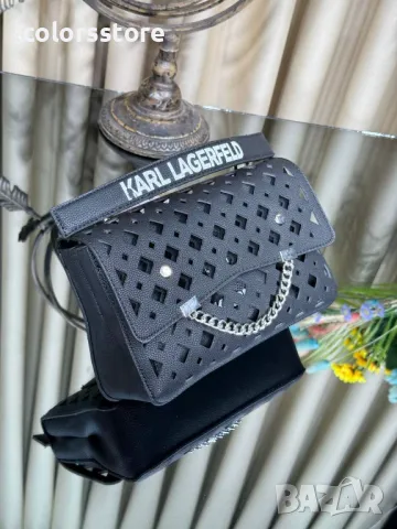 Луксозна Черна чанта K@rl Lagerfeld-GG30, снимка 3 - Чанти - 49483681