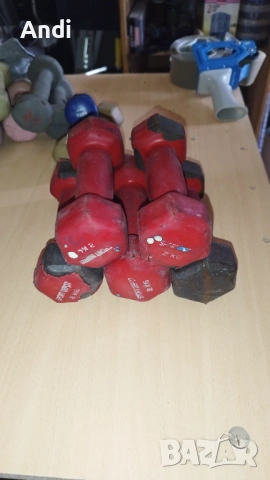 Гирички по 1кг, 2кг - фитнес дъмбели, снимка 2 - Фитнес уреди - 52395045