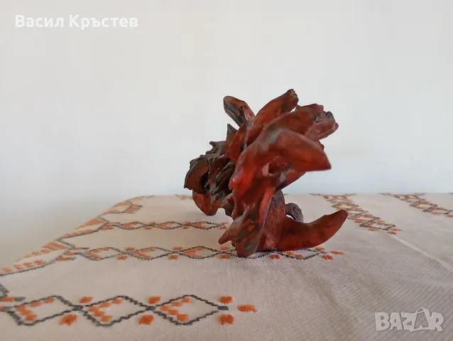 Скулптура, абстрактна пластика от дърво в 3 проекции, - "Танцуващата гора" 1987 г, уникат, снимка 3 - Колекции - 47714692