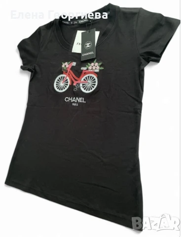 Дамска тениска CHANEL размер S, снимка 2 - Тениски - 50969549