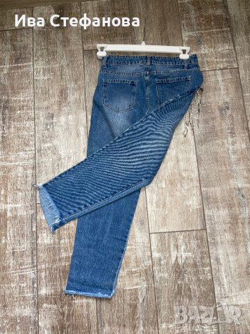 Качествени нови  дамски дънки висока талия скъпоценни камъни цирконий блестящи камъни , снимка 5 - Дънки - 43051782