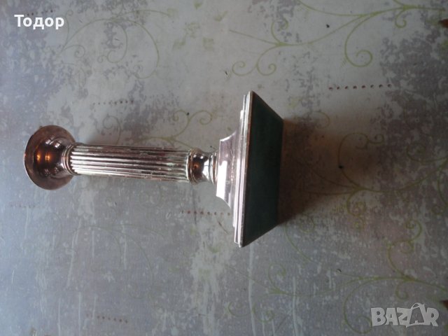 Посребрен свещник 3, снимка 2 - Колекции - 43550783