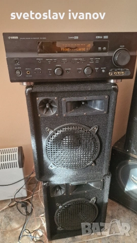 400w тонколони и yamaha ресийвър