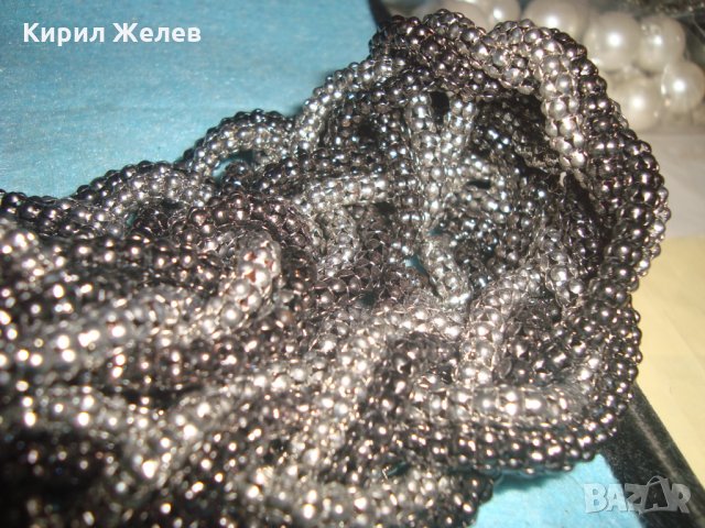 СРЕБРИСТО КОЛИЕ МЕТАЛНО ПЕТРО АРТ ВИНТИДЖ ОПЛЕТКА 26963, снимка 5 - Колиета, медальони, синджири - 35078586