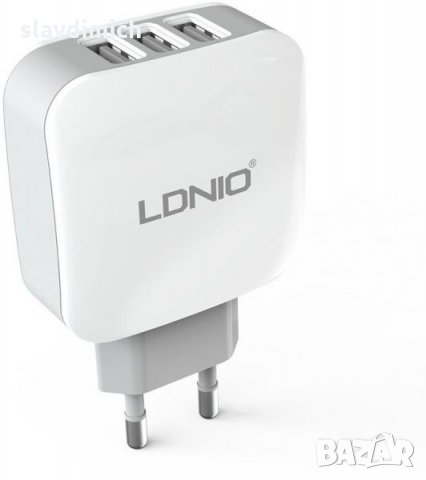 Марков адаптер LDNIO с 3 USB порта 3.4А, снимка 1 - Оригинални зарядни - 27572634