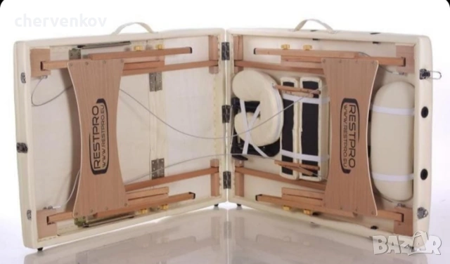 трисекторна козметична масажна кушетка дървена черна масажно легло, снимка 17 - Кушетки - 53166051