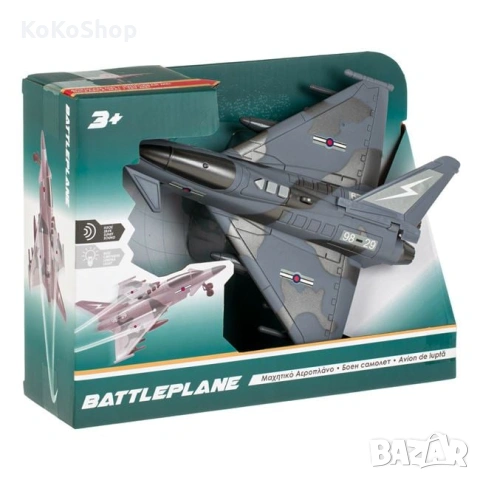 Боен самолет/изтребител със звук и светлина, снимка 3 - Влакчета, самолети, хеликоптери - 53054958
